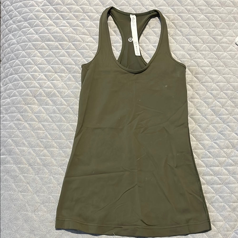 Lululemon Athletica Green Fitted Tank Top